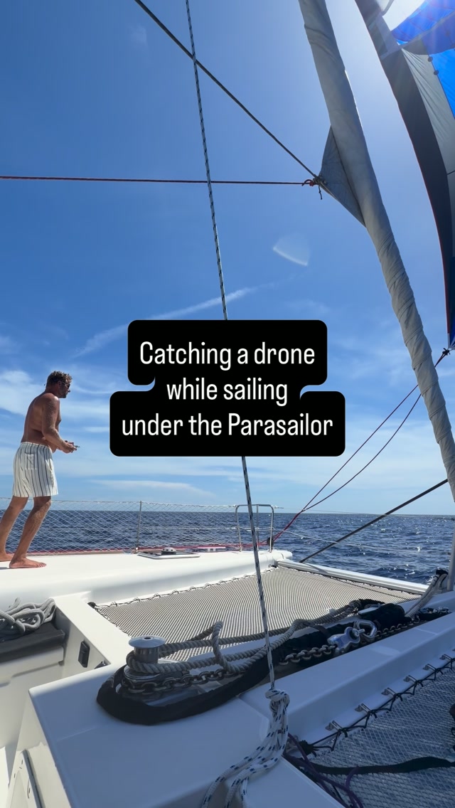 Badass attitude! Parasailor up, drone in the air, and Kay casually catching it out of the sky. 🚁😂

Life on a sailing catamaran definitely comes with some unexpected skills!

Would you dare to try this? 👀

#SVLuna #SailingFamily #SailingLife #Parasailor #CatamaranLife SailingAdventure DroneCatch DronePhotography SailingTheCaribbean CaribbeanSailing Liveaboard SailingCouple OceanLife SailingReels BoatLife AdventureLife